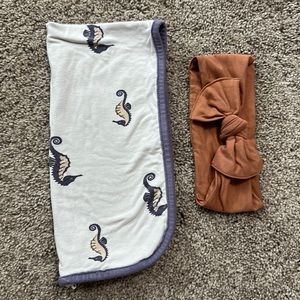 Kyte Baby burp cloth and headband